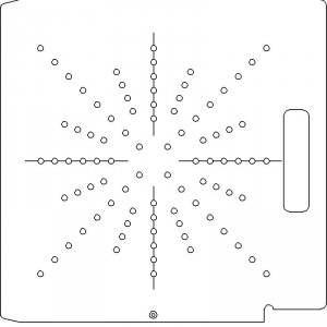 Elekta SL 75/5 1/4 inch thick Acrylic Tray 88 - 1/4 inch diameter holes with Open Central Axis Scribing