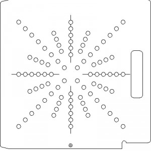 Elekta SL 75/5 1/4 inch thick Polycarbonate Tray 88 - 3/8 inch diameter holes with Open Central Axis Scribing