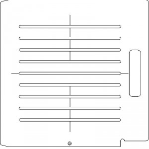 Elekta SL 75/5 1/4 inch thick Acrylic Tray 9 slots - 7/32 inch wide with Open Central Axis Scribing