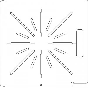 Elekta SL 75/5 1/4 inch thick Acrylic Tray 16 slots - 1/4 inch wide with Open Central Axis Scribing