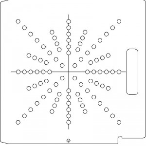 Elekta SL 75/5 1/4 inch thick Acrylic Tray 88 - 3/8 inch diameter holes with Central Axis Scribing