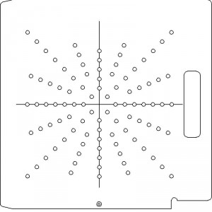 Elekta SL 75/5 1/4 inch thick Acrylic Tray 96 - 1/4 inch diameter holes with Central Axis Scribing