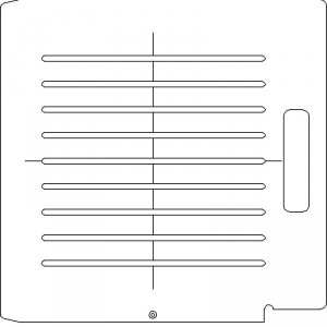 Elekta SL 75/5 1/4 inch thick Polycarbonate Tray 9 slots - 7/32 inch wide with Central Axis Scribing