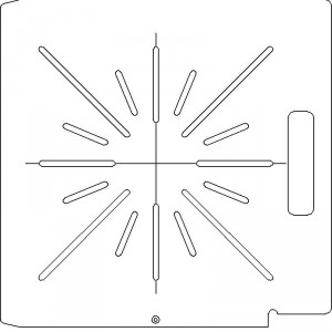 Elekta SL 75/5 1/4 inch thick Polycarbonate Tray 16 slots - 7/32 inch wide with Central Axis Scribing