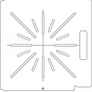 Elekta SL 75/5 1/4 inch thick Polycarbonate Tray 16 slots - 1/4 inch wide with Central Axis Scribing